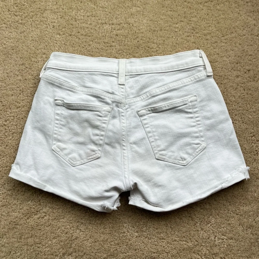J. Crew Women’s White Denim Cuffed Shorts - Size 23 - EUC - Stretch